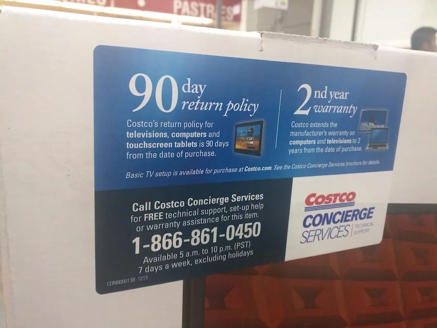 65 inch vizio with costco warranty