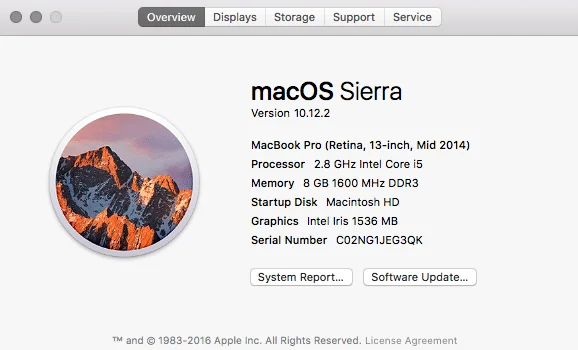 Macbook Pro Details