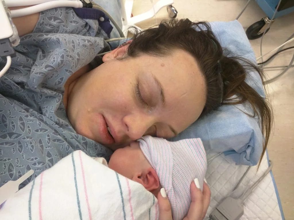 Jill and baby first met